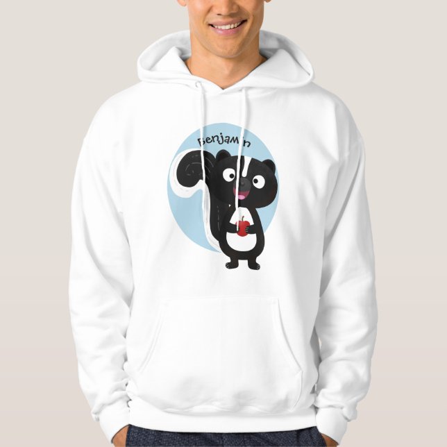 Veste À Capuche Caricature de skunk jote happy (Devant)