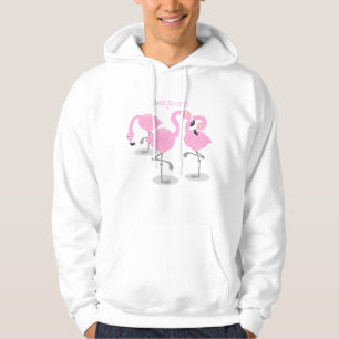 Veste À Capuche Caricature en trio flamand rose mou