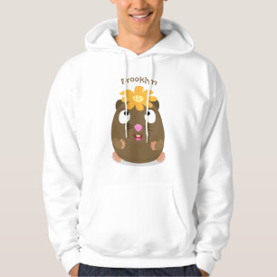 Veste À Capuche Caricature joyeuse de cobaye mignonne