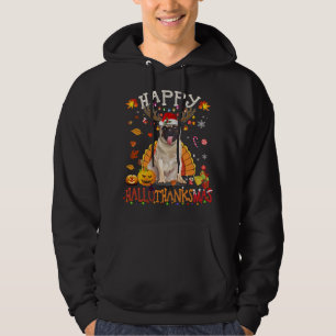 Veste À Capuche Carlin Chien Hallothanksmas Halloween Thanksgivin
