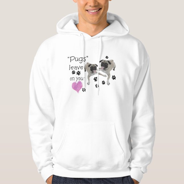 Veste À Capuche Carlins….laissez les pawprints sur votre coeur (Devant)