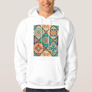 Veste À Capuche Carrelage en patchwork coloré : Motifs islamiques.