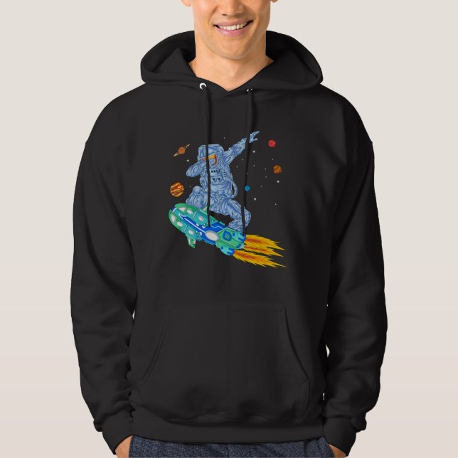 Veste À Capuche Carte aérienne spatiale astronaute (Devant)