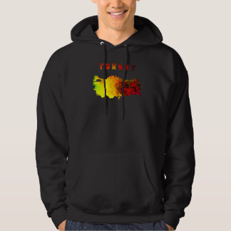 Veste À Capuche Carte d'aquarelle multicolore Turquie