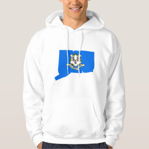 Veste À Capuche Carte de drapeau du Connecticut