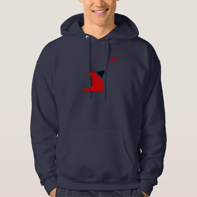 Veste À Capuche Carte de drapeau du Trinidad Tobago (Devant)
