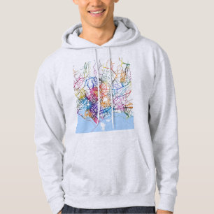 Veste À Capuche Carte de la ville de Karachi Pakistan