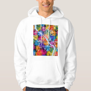 Veste À Capuche Carte de la ville de Novossibirsk Russie