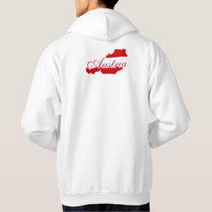 Veste À Capuche Carte du drapeau autrichien