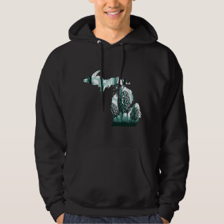 Veste À Capuche Carte du Michigan Morel chasse aux champignons Shr