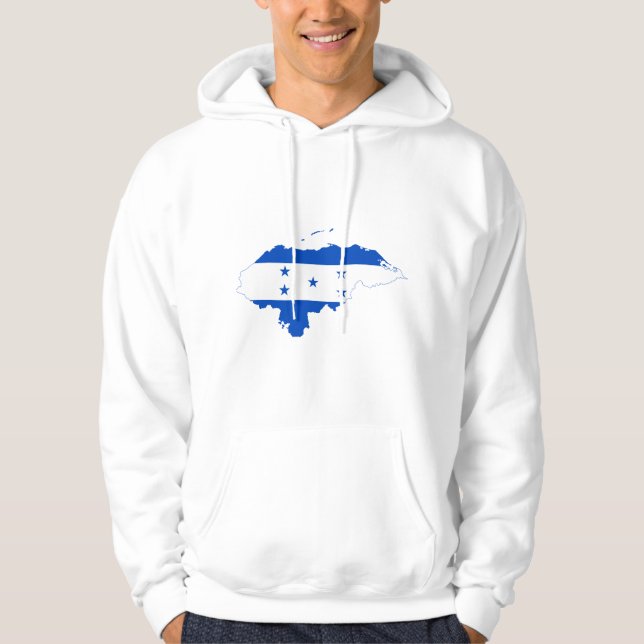 Veste À Capuche Carte HN de drapeau du Honduras (Devant)