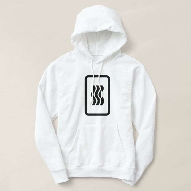 Veste À Capuche Carte Zener | 3 lignes verticales ondulées (Design devant)