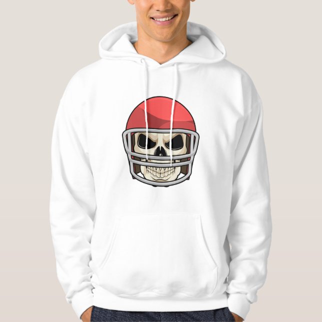 Veste À Capuche Casque de football crâne (Devant)