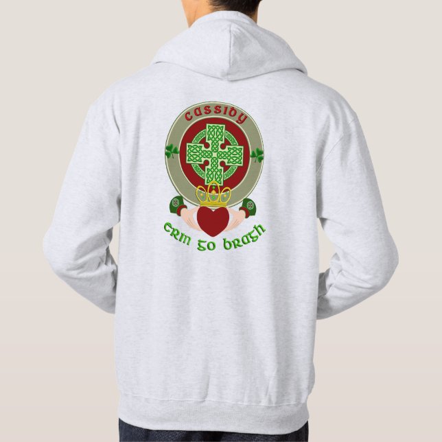 Veste À Capuche Cassidy/O'Cassidy Celtic Cross avec Claddagh (Dos)