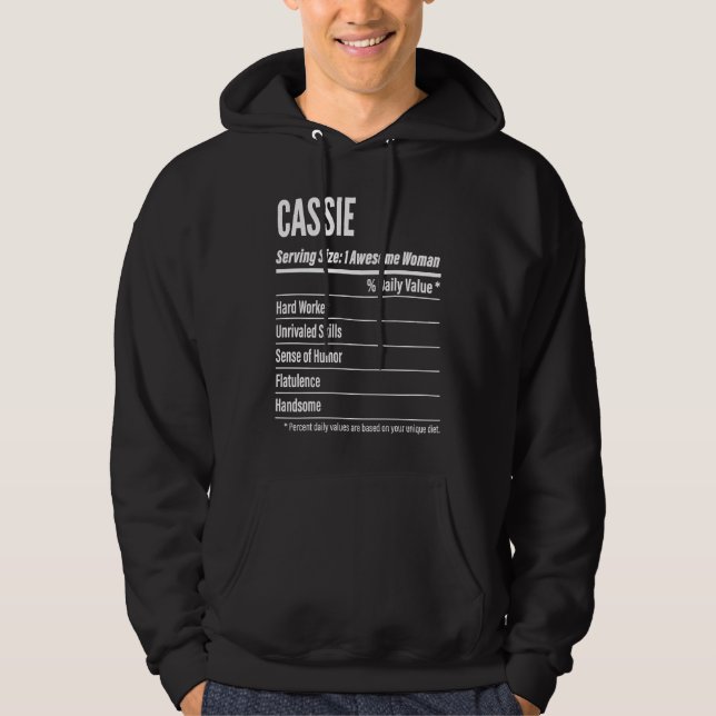Veste À Capuche Cassie Faits nutritionnels Servant Taille Calories (Devant)