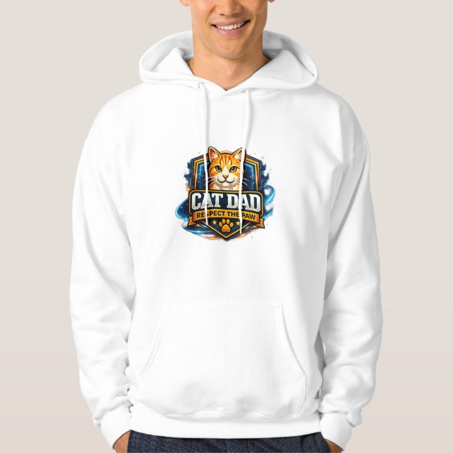 Veste À Capuche Cat Dad AI Tech Logo (Devant)