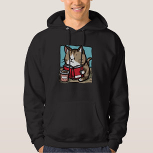 Veste À Capuche Cat Traite Lover Kitten Lecteur de livre pour anim