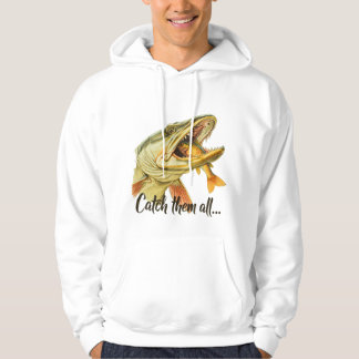 Veste À Capuche Catch Them All–Bold Pike Artwork for Outdoor Style