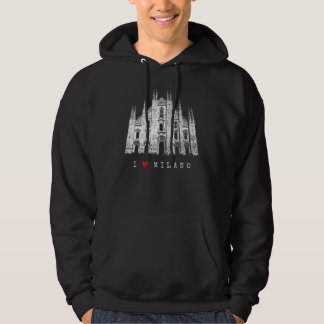 Veste À Capuche Cathédrale de Milan Vintage Skyline Italie Fan I L