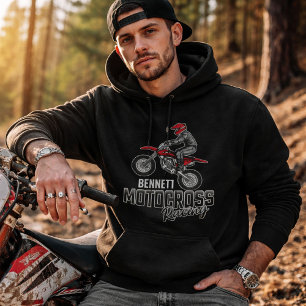 Veste À Capuche Cavalier de Moto Cross - Nom Personnalisé