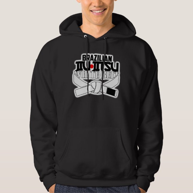 Veste À Capuche Ceinture de blanc de BJJ (Devant)
