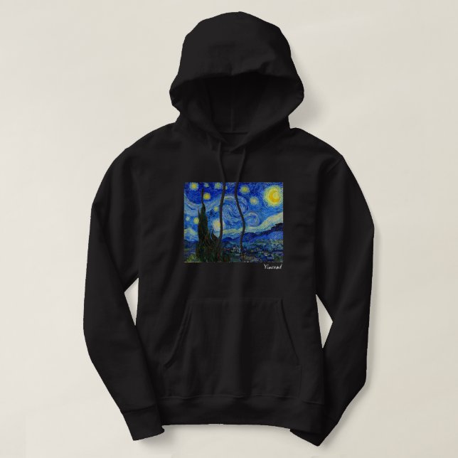 Veste À Capuche Célèbre Art Starry Nuit Artiste Van Gogh Peinture (Design devant)