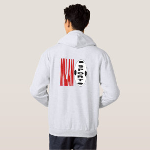 Veste à capuche cendre dos homme MILANO SPORT