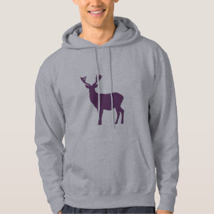 Veste À Capuche Cerf silhouette Pourpre stag Forêt animal Simple