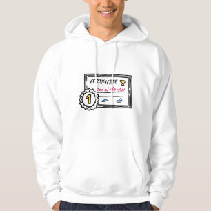 Veste À Capuche Certificat de papa de l'année Prix de la fête des
