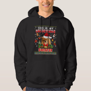 Veste À Capuche C'Est Mon Chandail De Noël Chien Poméranien Moche 