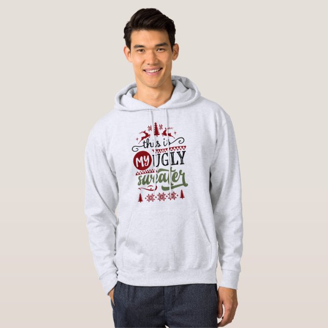Veste À Capuche C'Est Mon Génial Sweater - Drôle Noël (Devant entier)