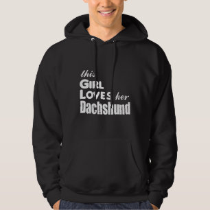 Veste À Capuche Cette Fille Aime Son Dachshund