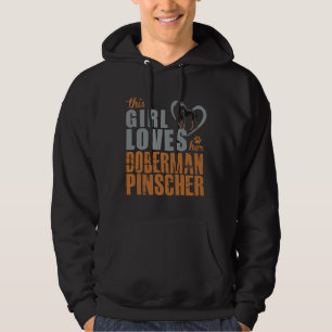 Veste À Capuche Cette Fille Aime Son Doberman Pinscher Surtout F