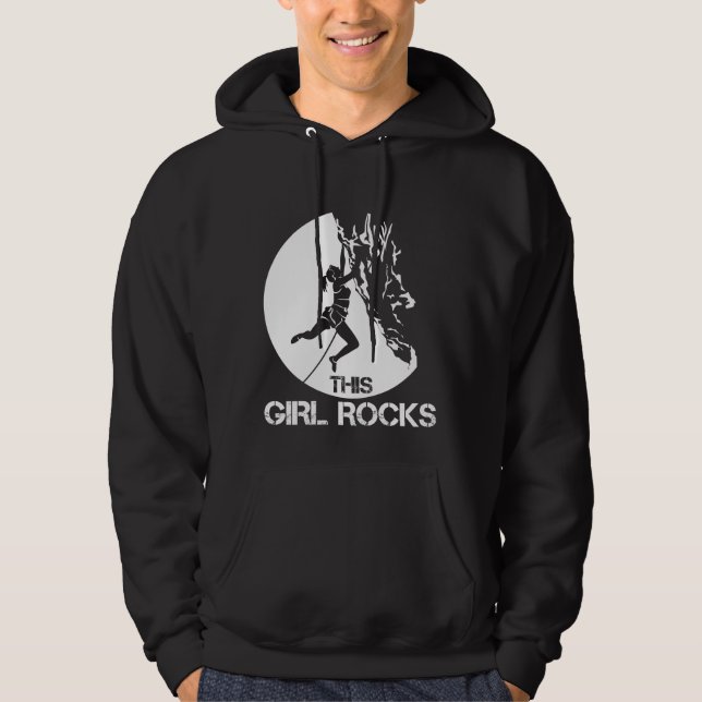 Veste À Capuche Cette Fille Rocks Escalade Carabiner Grimper (Devant)