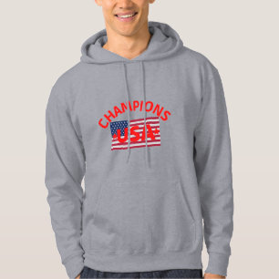 Veste À Capuche Champions originaux USA drapeau vrai tee - shirt c