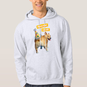 Veste À Capuche Chapeau d'anniversaire pour derrière de Corgi