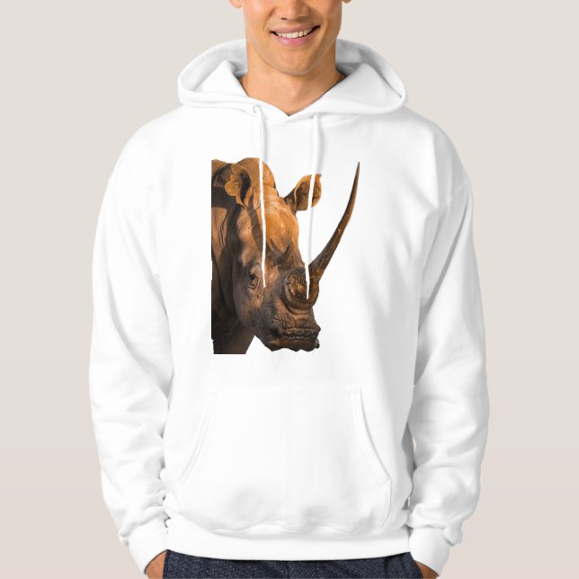 Veste À Capuche Charge Into Style with Our Rhino Print Hoodie (Devant)
