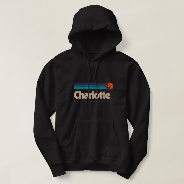 Veste À Capuche Charlotte Basketball B-Ball City North Carolina Ch (Design devant)