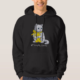 Veste À Capuche Chat au ruban jaune du Mois de sensibilisation à l