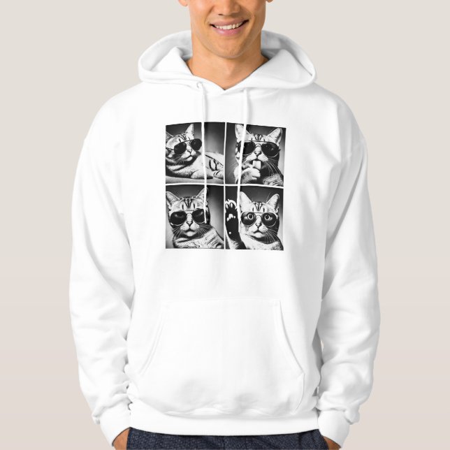 Veste À Capuche chat cool (Devant)