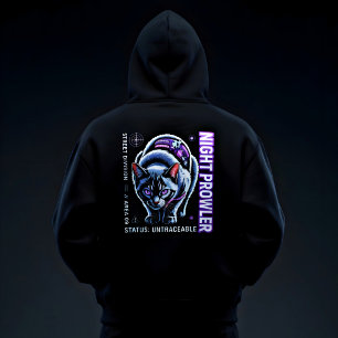 Veste À Capuche Chat Cyber rôdeur nocturne pour les fans de cyberp