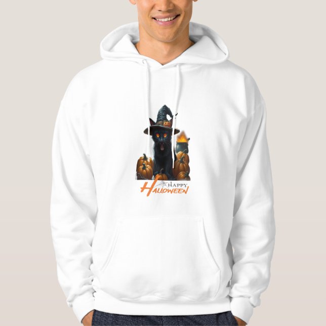 Veste À Capuche Chat d'Halloween  (Devant)