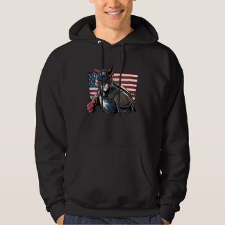 Veste À Capuche Chat du drapeau américain patriotique américain du