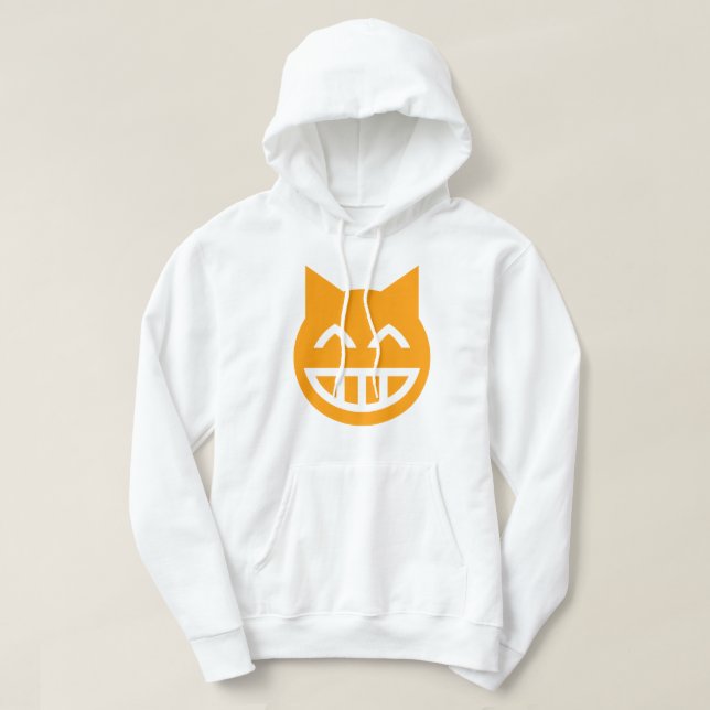 Veste À Capuche Chat Emoji Grille (Design devant)