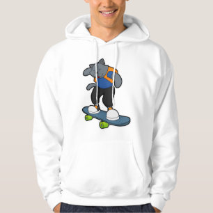Veste À Capuche Chat en Skateboard avec Skateboard
