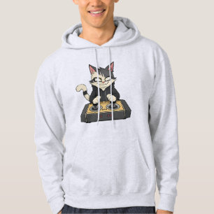 Veste À Capuche Chat gamer geek à lunettes