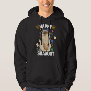 Veste À Capuche Chat juif Kippah Happy Shavuot Matzah Shavuot Hol