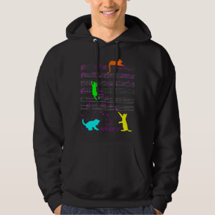 Veste À Capuche Chat Mignon Kitty Notes de Musique Diversité Music