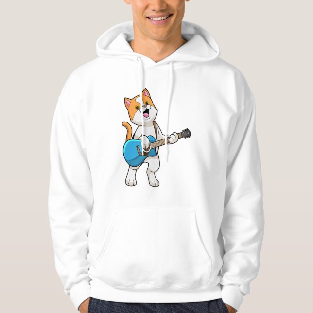 Veste À Capuche Chat Musique avec guitare (Devant)