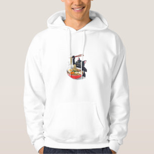 Veste À Capuche "Chat noir affamé avec Ramen"